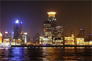 Shanghai Night View： The resplendent star river of the city